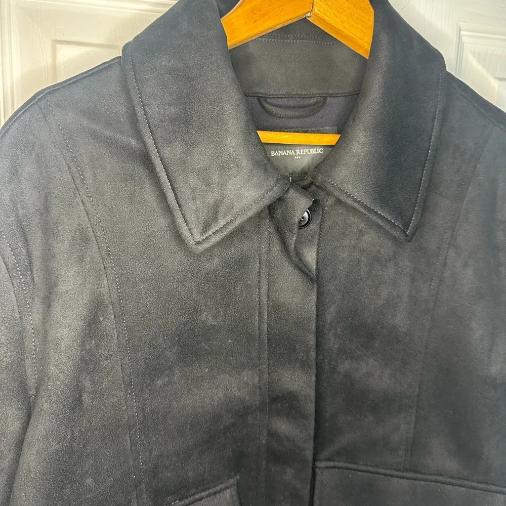 Women's Black Suede Banana Republic Jacket - Picture 2 of 5